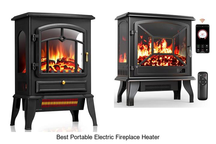 best portable electric fireplace heater